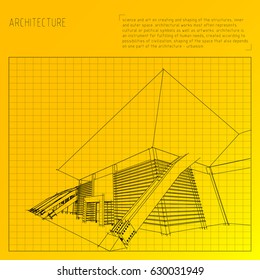 Architecture grid blueprint background sample