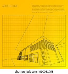 Architecture grid blueprint background sample