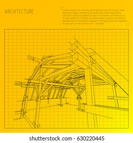 Architecture grid blueprint background sample