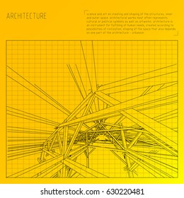 Architecture grid blueprint background sample