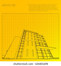 Architecture grid blueprint background sample
