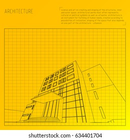 Architecture grid blueprint background sample