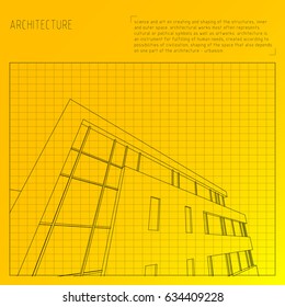 Architecture grid blueprint background sample