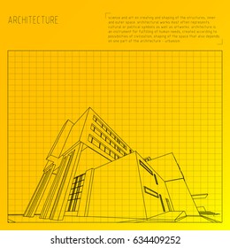 Architecture grid blueprint background sample