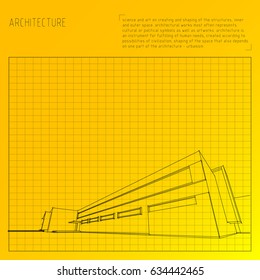 Architecture grid blueprint background sample