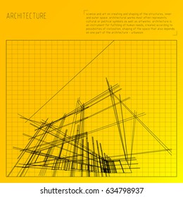Architecture grid blueprint background sample