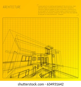 Architecture grid blueprint background sample