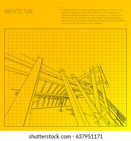 Architecture grid blueprint background sample