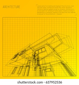 Architecture grid blueprint background sample