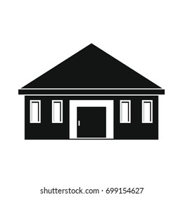 Architecture house black simple silhouette icon vector illustration for design and web isolated on white background. Architecture house vector object for labels, logos and advertising