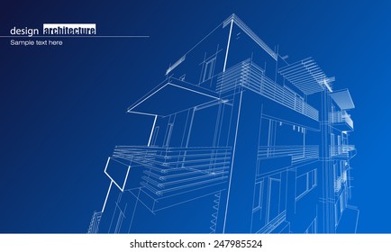 Architecture house blueprint