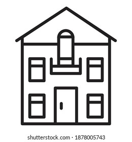 Icono Plano De La Casa De Arquitectura Aislado En Fondo Blanco