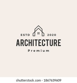 architecture house hipster vintage logo vector icon illustration