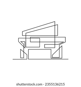 Architecture house line illustration design template