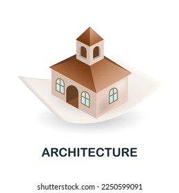 Architecture icon. 3d illustration from engineering collection. Creative Architecture 3d icon for web design, templates, infographics and more