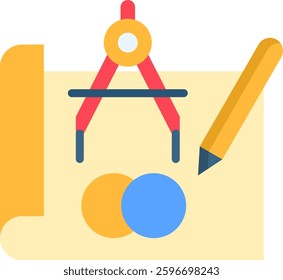 Architecture Icon Flat Vector Illustration