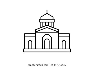 Architektur Symbol Linie Kunst Vektorgrafik Kontur