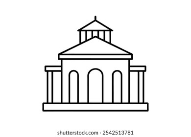 ícone Arquitetura arte arte vetorial ilustração contorno