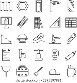 Architecture Icon in Line Style Perfect for Any Purpose and Presentation or etc