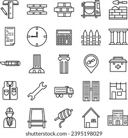 Architecture Icon in Line Style Perfect for Any Purpose and Presentation or etc