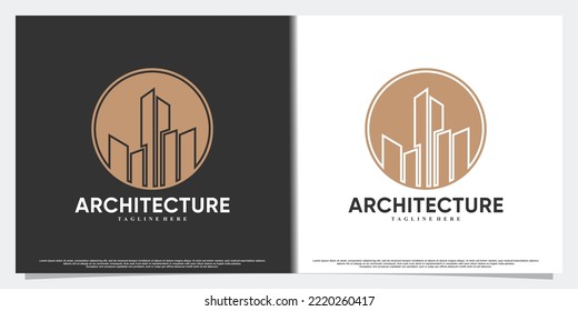 Architecture icon logo design with modern concept Premium Vector