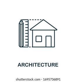 Architecture icon from machine learning collection. Simple line Architecture icon for templates, web design and infographics