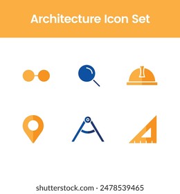 Architecture icon pack of six