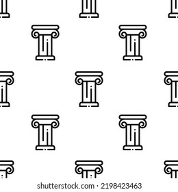 architecture icon pattern. Seamless architecture pattern on white background.