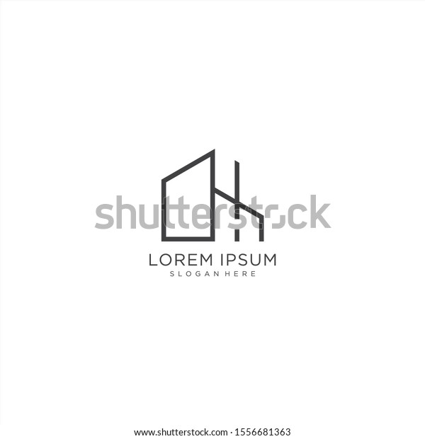 Architecture Icon Real Estate Symbol Letter Stock Vector (Royalty Free ...
