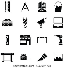 architecture icon set