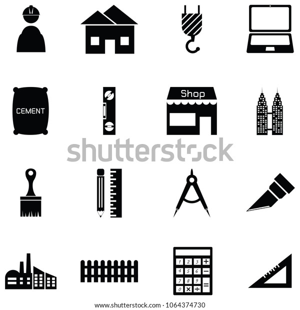 Architecture Icon Set Stock Vector Royalty Free 1064374730 Shutterstock