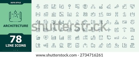 Architecture icon set. Engineer minimalist editable vector stroke. Modern linear icons. Architecture icon pack. Pixel perfect. Editable vector.