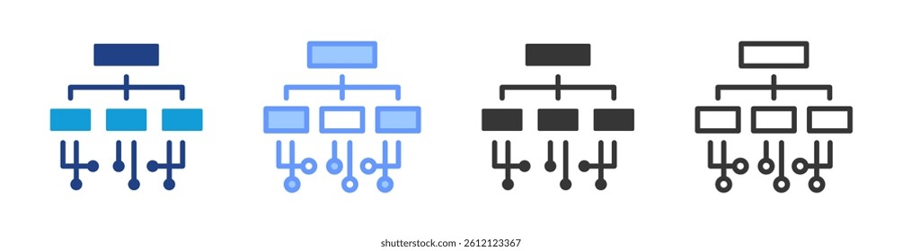 Architecture icon set multiple style collection