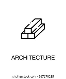 Architecture icon. Single high quality outline symbol for web design or mobile app. Thin line sign for design logo. Black outline pictogram on white background