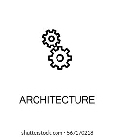 Architecture icon. Single high quality outline symbol for web design or mobile app. Thin line sign for design logo. Black outline pictogram on white background