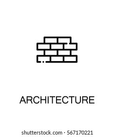 Architecture icon. Single high quality outline symbol for web design or mobile app. Thin line sign for design logo. Black outline pictogram on white background