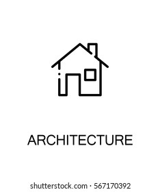 Architecture icon. Single high quality outline symbol for web design or mobile app. Thin line sign for design logo. Black outline pictogram on white background