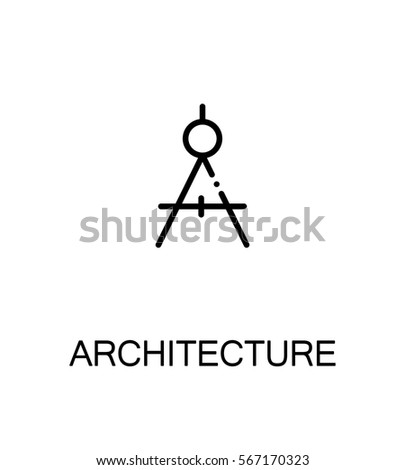 Architecture icon. Single high quality outline symbol for web design or mobile app. Thin line sign for design logo. Black outline pictogram on white background
