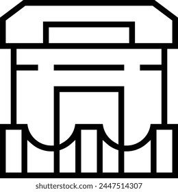 architecture icon. Thin linear style design isolated on white background