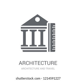 Architecture icon. Trendy Architecture logo concept on white background from Architecture and Travel collection. Suitable for use on web apps, mobile apps and print media.