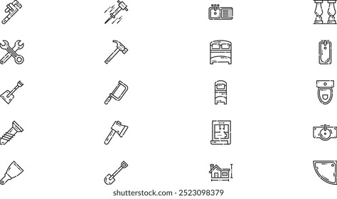 Architecture icons High-Quality Vector Icons Collection with Editable Stroke. Ideal for Professional and Creative Projects.