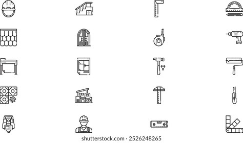 Architecture icons High-Quality Vector Icons Collection with Editable Stroke. Ideal for Professional and Creative Projects.