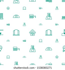 architecture icons pattern seamless white background. Included editable outline house, home connection, school, cargo barn, gate icons. architecture icons for web and mobile.