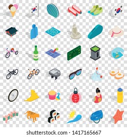 Architecture icons set. Isometric style of 36 architecture vector icons for web for any design