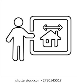 architecture icons. simple line vector illustration