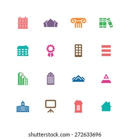 architecture icons universal set for web and mobile