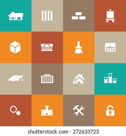 architecture icons universal set for web and mobile