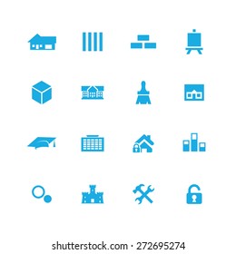 architecture icons universal set for web and mobile