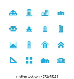 architecture icons universal set for web and mobile