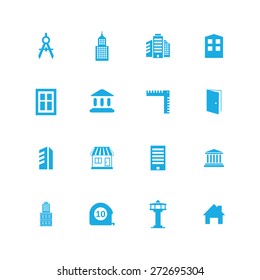 architecture icons universal set for web and mobile